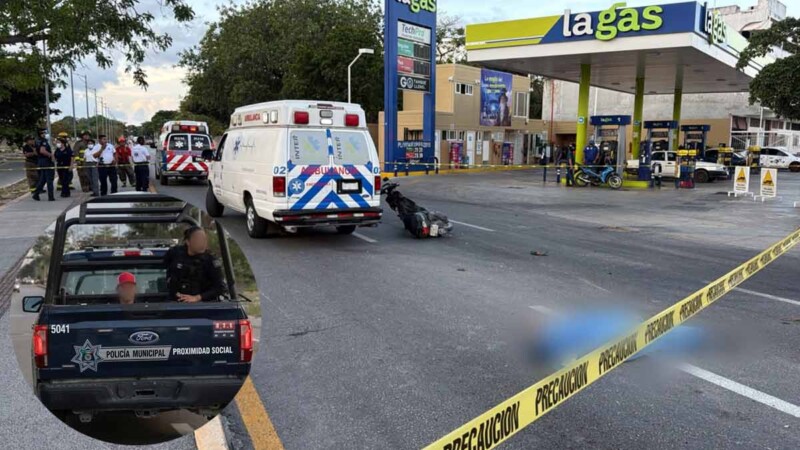 Pipero atropella y priva de la vida a un motociclista en Cancún