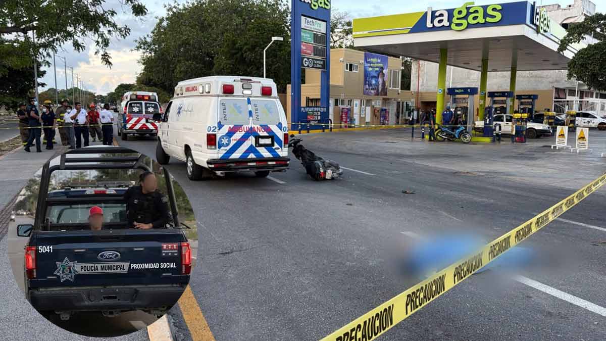 Pipero atropella y priva de la vida a un motociclista en Cancún