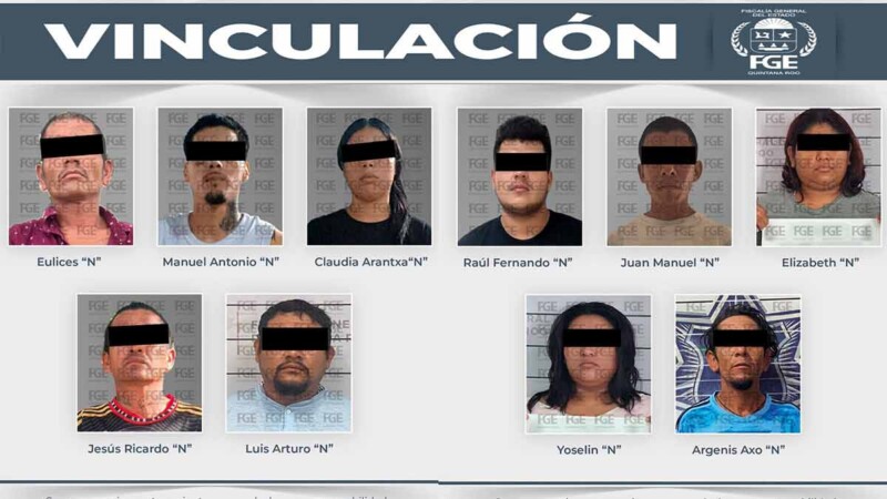 Vinculan a proceso a 10 personas por presunto narcomenudeo en Quintana Roo