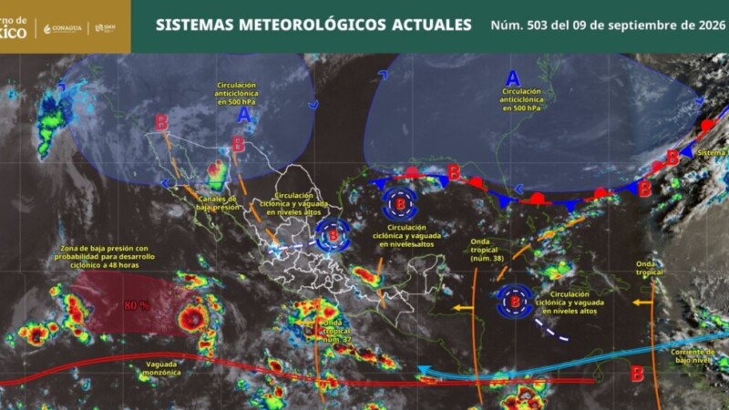Pronóstico del clima en Quintana Roo para hoy miércoles 9 de septiembre 2026