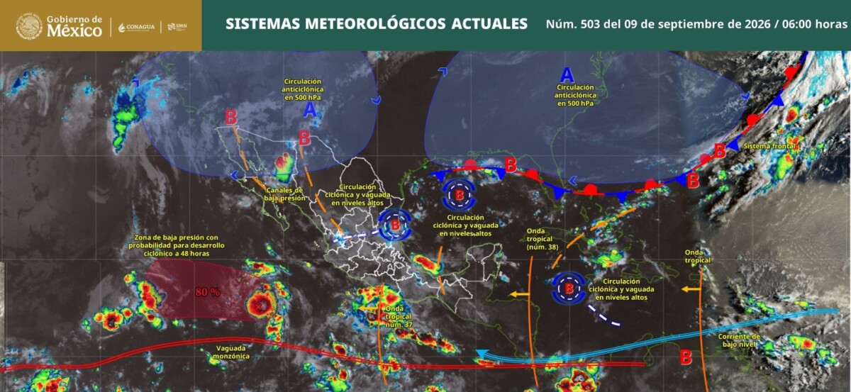 Pronóstico del clima en Quintana Roo para hoy miércoles 9 de septiembre 2026
