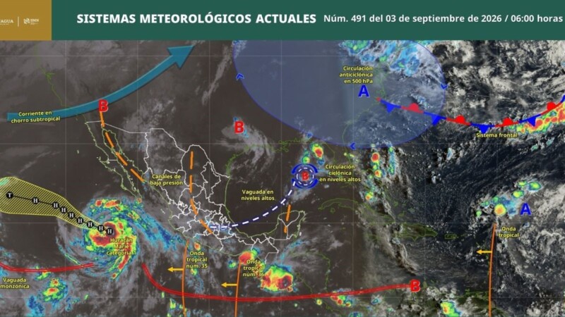 Pronóstico del clima en Quintana Roo para hoy jueves 3 de septiembre 2026