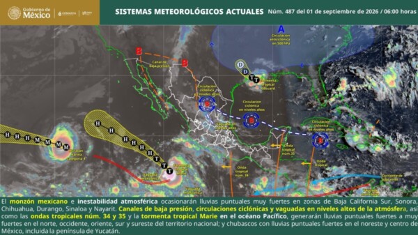 Pronóstico del clima en Quintana Roo para hoy martes 1 de septiembre 2026