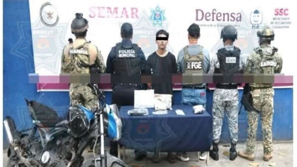 Detienen a joven y recuperan motocicleta robada en la Supermanzana 260 de Cancún