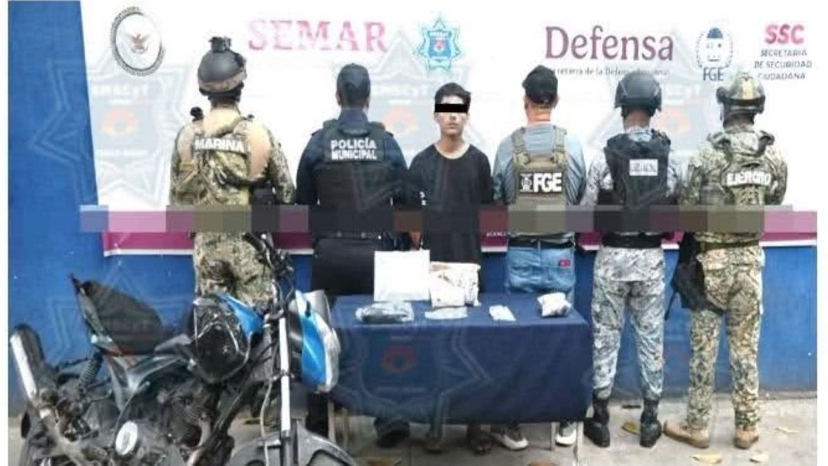 Detienen a joven y recuperan motocicleta robada en la Supermanzana 260 de Cancún