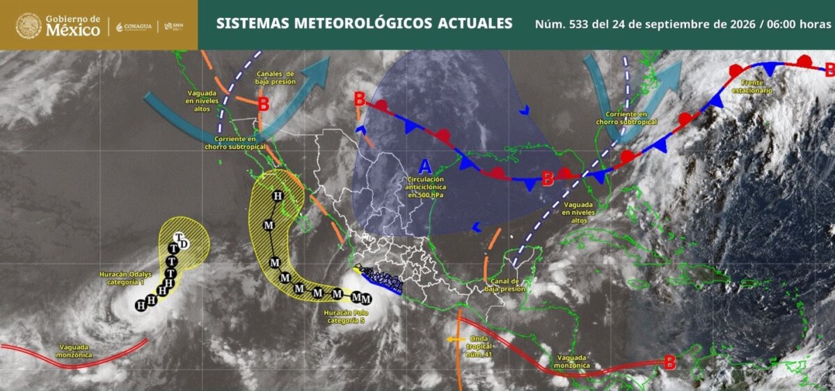 Pronóstico del clima en Quintana Roo para hoy jueves 24 de septiembre 2026