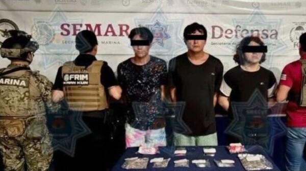 Aprehenden a tres sujetos con drogas en la Supermanzana 51 de Cancún