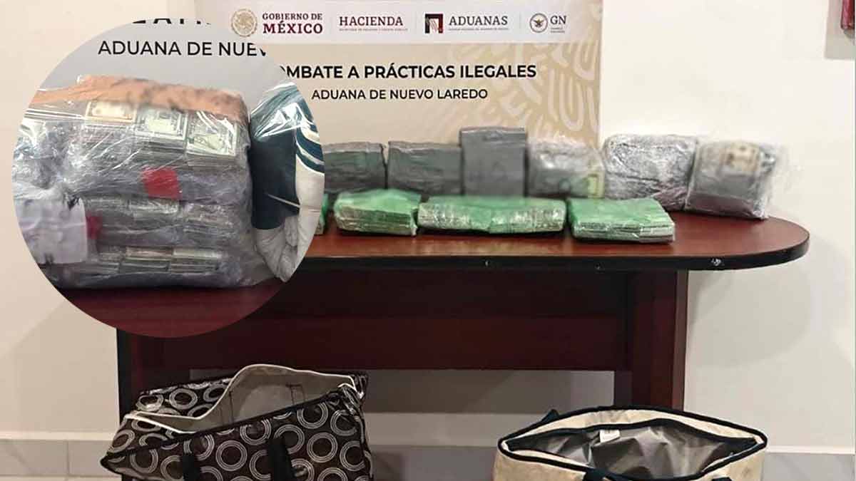 Incautan cargamento de 769 mil 755 dólares en aduana de Nuevo Laredo