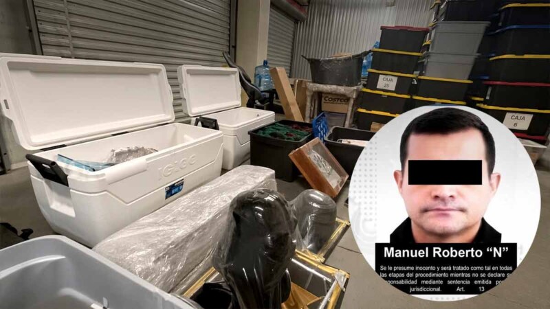 Hallan armas y documentos confidenciales durante cateo a bodega de Farías Laguna