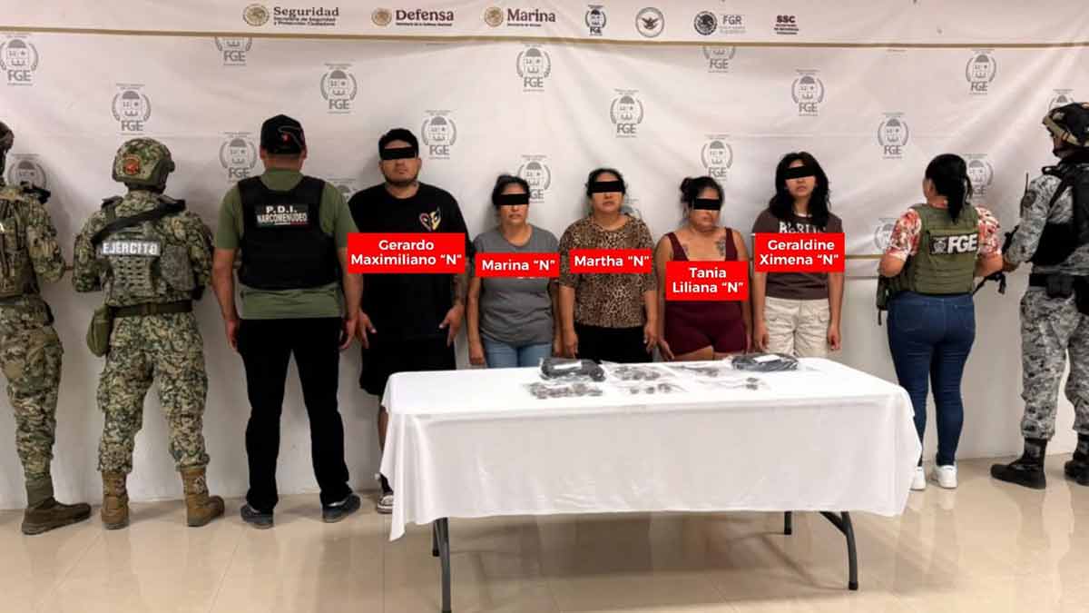 Detienen a cinco personas tras seis cateos realizados en Quintana Roo