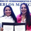 Ratifica Blanca Merari carta de amistad entre Puerto Morelos y San Pedro Cholula