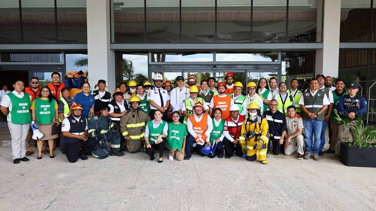 Puerto Morelos fortalece la prevención de riesgos al participar en Simulacro Nacional por Sismo