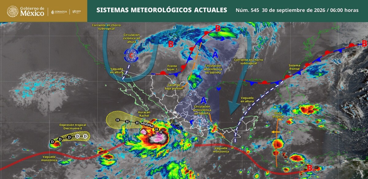 Pronóstico del clima en Quintana Roo para hoy miércoles 30 de septiembre 2026