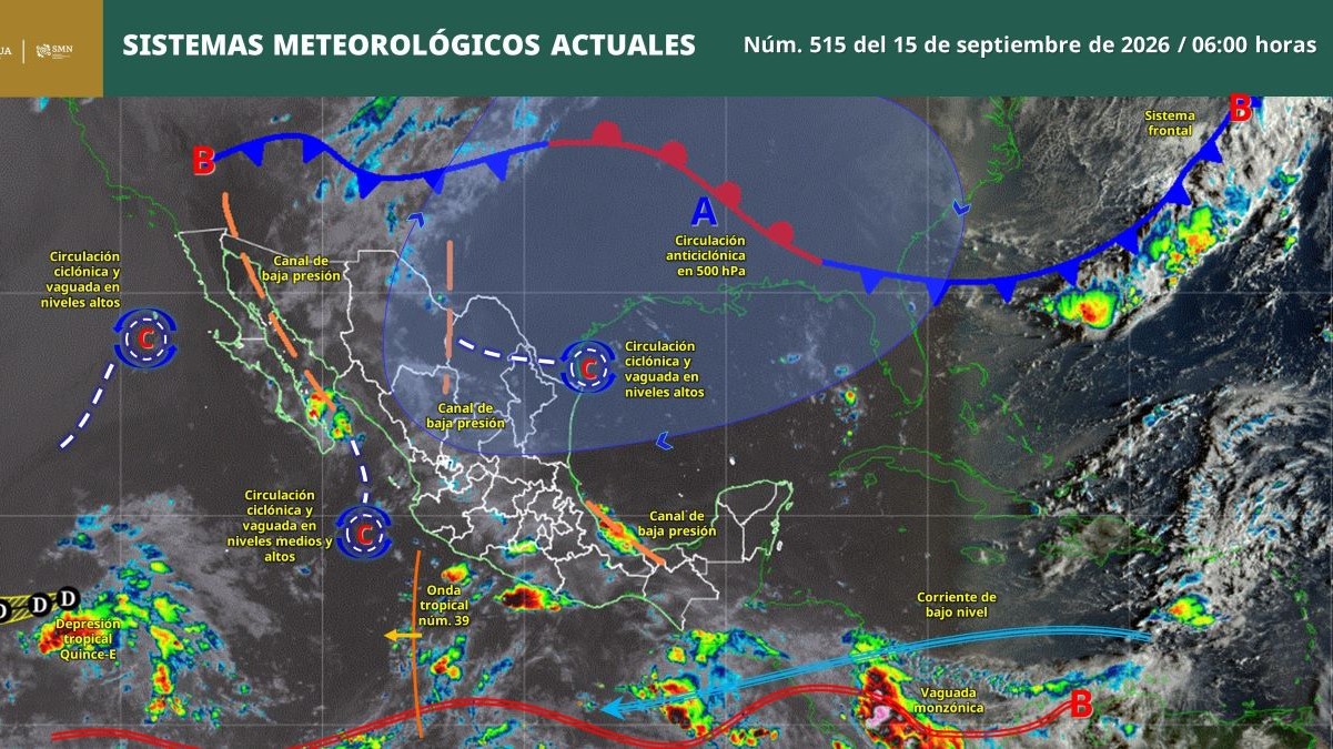 Pronóstico del clima en Quintana Roo para hoy martes 15 de septiembre 2026