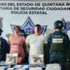 Detienen a pareja con presuntas drogas y dos pistolas en la avenida Chac Mool de Cancún
