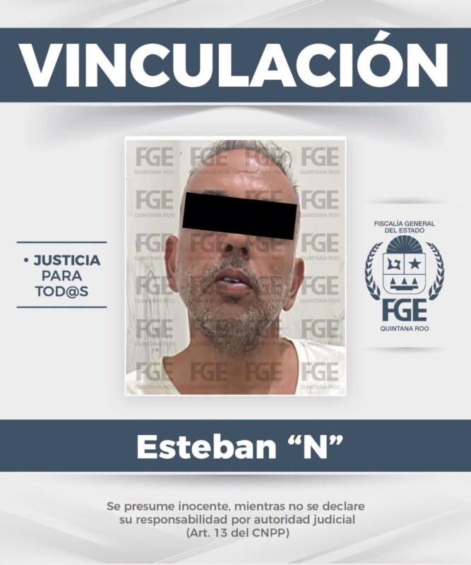 Esteban “N” es señalado por su probable participación en un caso de homicidio calificado en grado de tentativa que afectó a dos personas en Tulum.