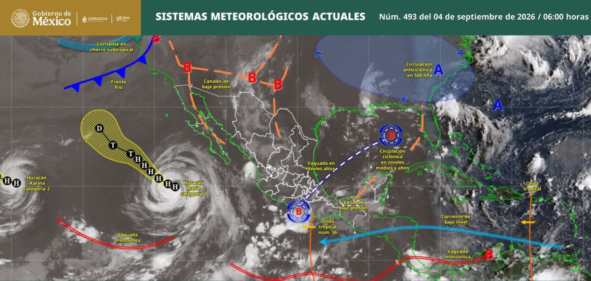 Pronóstico del clima en Quintana Roo para hoy viernes 5 de septiembre 2026