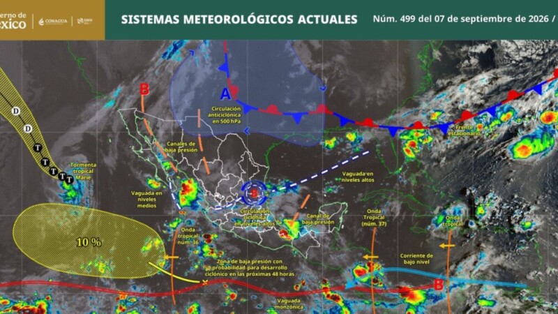 Pronóstico del clima en Quintana Roo para hoy lunes 7 de septiembre 2026