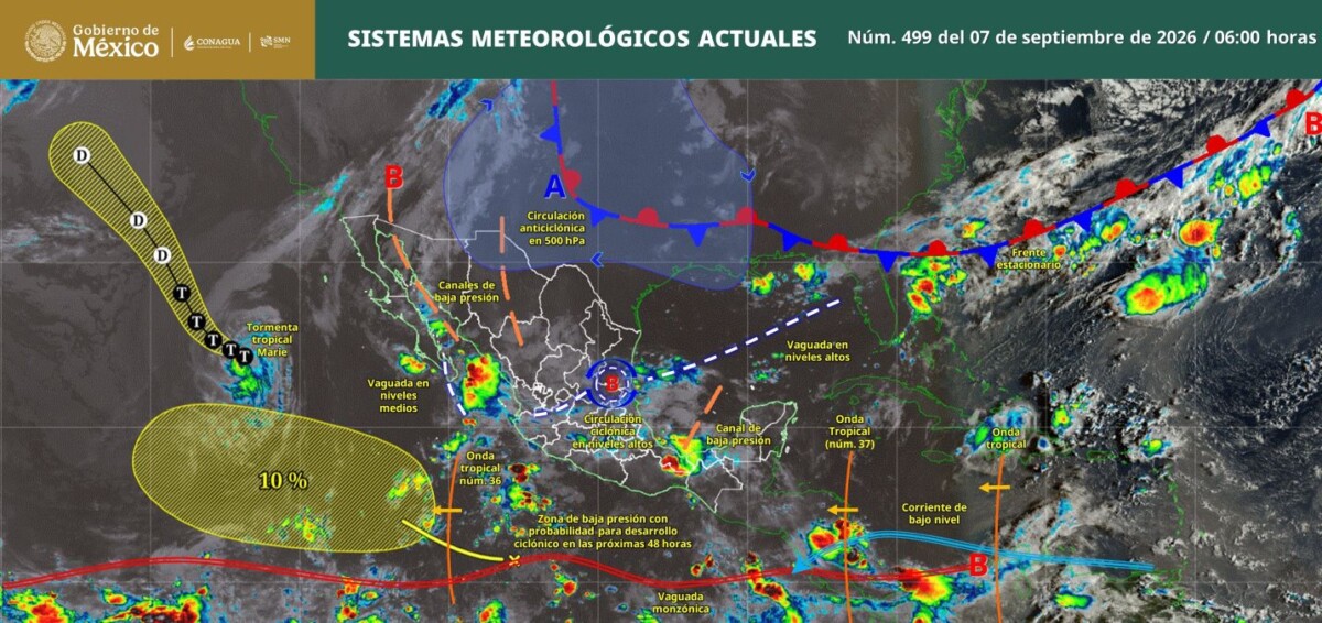 Pronóstico del clima en Quintana Roo para hoy lunes 7 de septiembre 2026