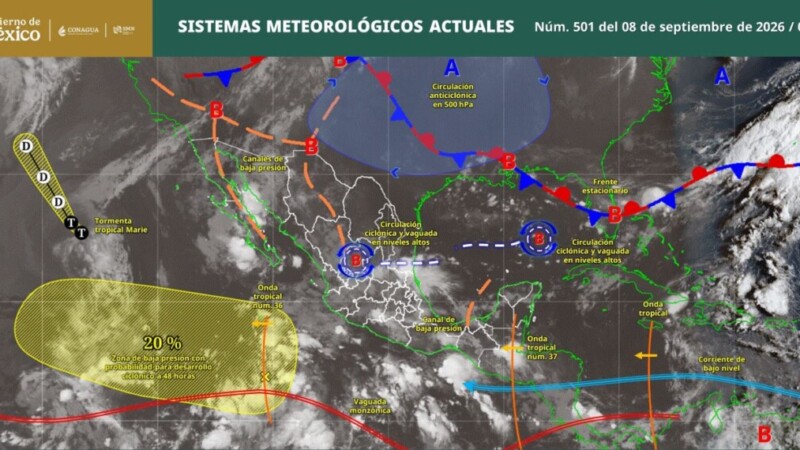 Pronóstico del clima en Quintana Roo para hoy martes 8 de septiembre 2026