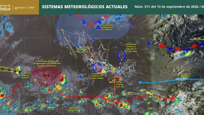 Pronóstico del clima en Quintana Roo para hoy domingo 13 de septiembre 2026