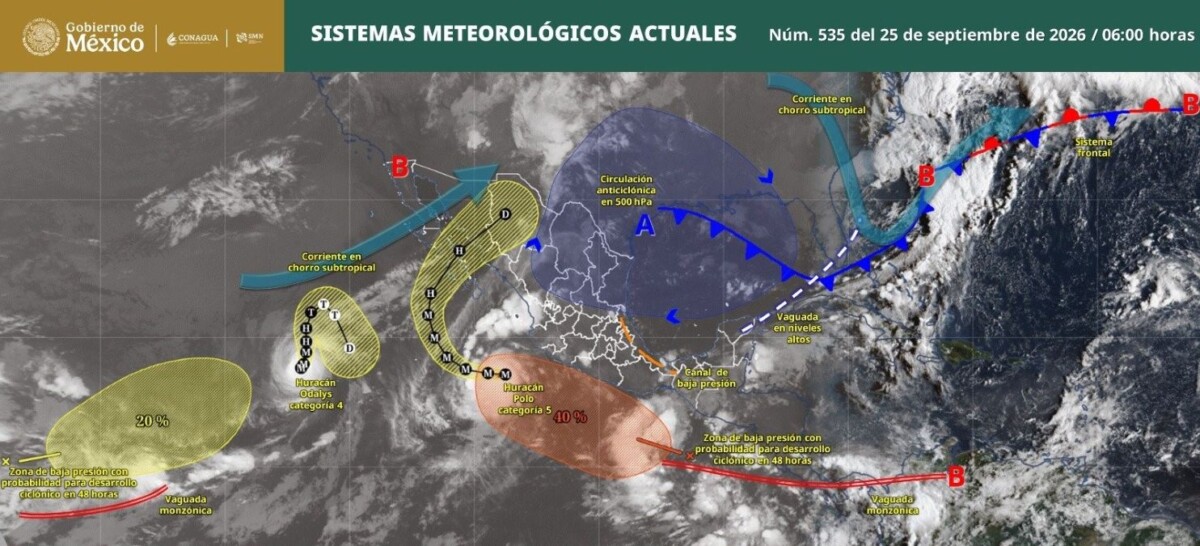Pronóstico del clima en Quintana Roo para hoy viernes 25 de septiembre 2026