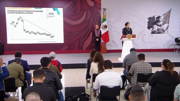 Destaca Sheinbaum reducción de 75% en homicidios en Guanajuato
