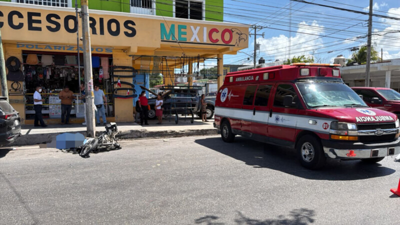 Accidente de tránsito cobra la vida de motociclista en Cancún
