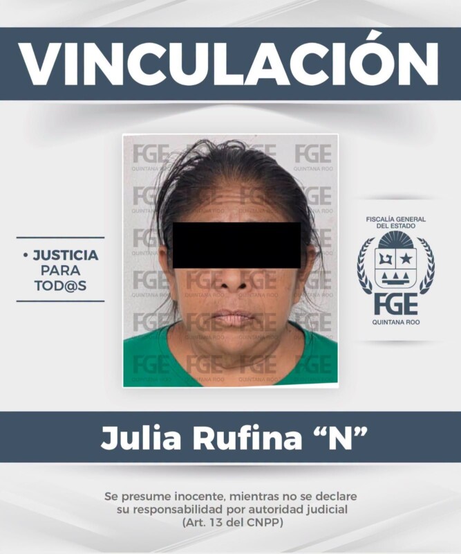 Julia Rufina “N” enfrenta un proceso por homicidio calificado debido a un hecho ocurrido el 9 de septiembre en un domicilio de la colonia irregular Valle Verde,