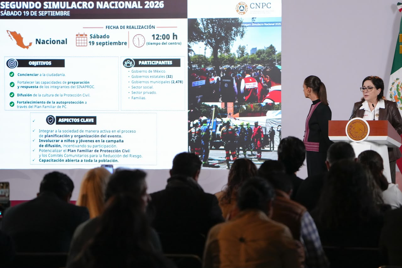 Anuncian Simulacro Nacional para el próximo sábado 19