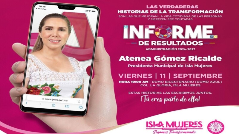 Atenea Gómez invita a las familias isleñas a su Informe de Resultados 'Historias de la Transformación'.