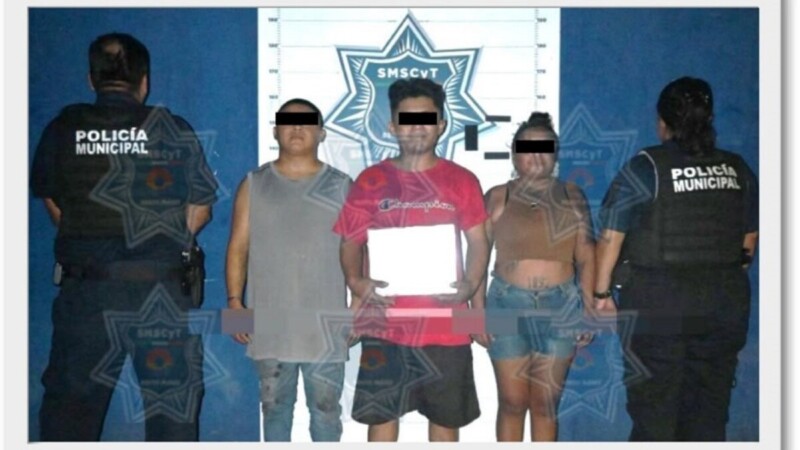 Policía Cancún detiene a tres personas por agresión