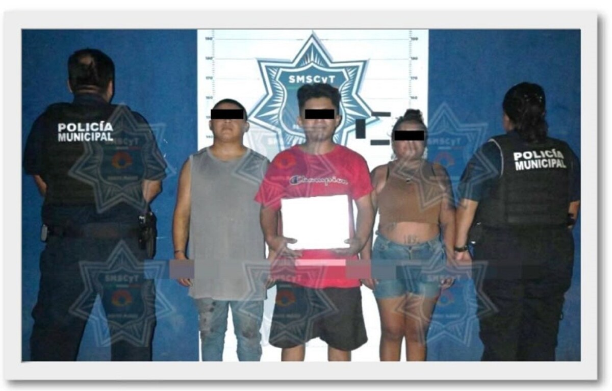 Policía Cancún detiene a tres personas por agresión