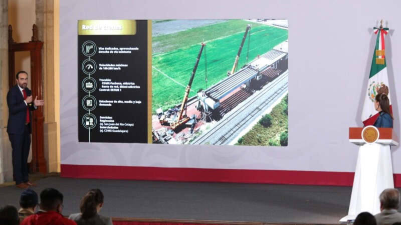 La meta es construir 2,400 kms de vías de trenes: Sheinbaum