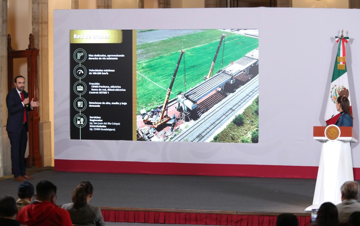 La meta es construir 2,400 kms de vías de trenes: Sheinbaum