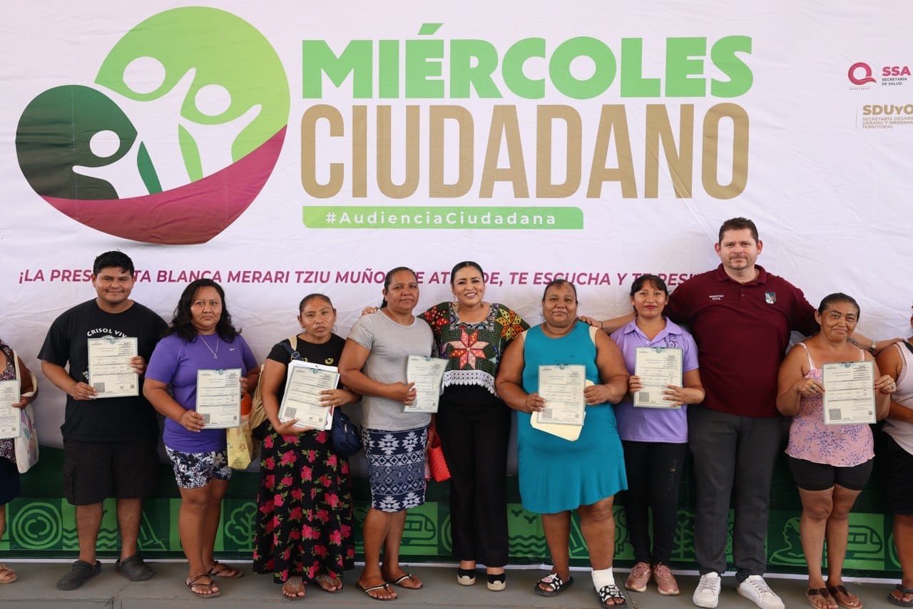 Facilitan servicios y trámites de Registro Civil a las familias de Puerto Morelos. La dependencia municipal lleva servicios a comunidades y brinda atención a personas y familias que requieren apoyo para realizar sus trámites.
