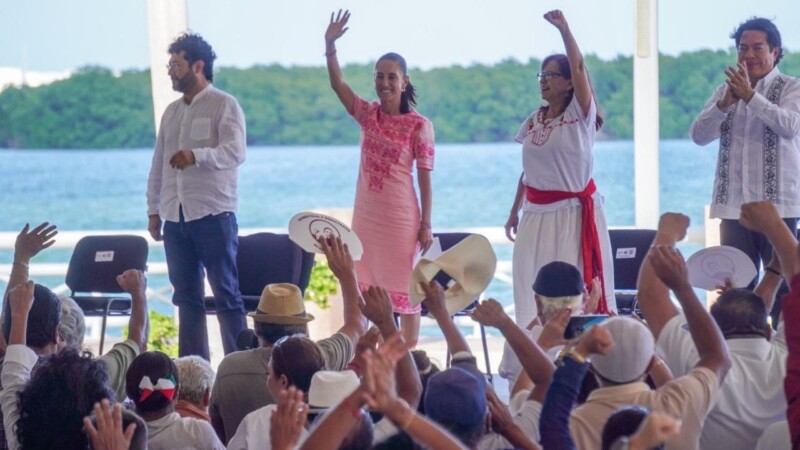 Quintana Roo recibe a una presidenta que construye bienestar, desarrollo y soberanía para México