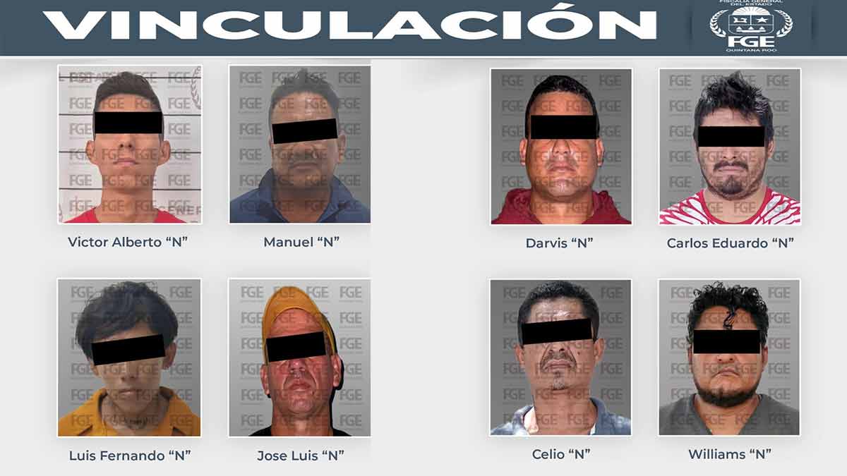 Vinculan a proceso a ocho presuntos narcomenudistas en Cancún y Tulum