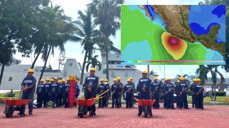 Autoridades activan Plan Marina en el Pacífico Mexicano ante amenaza del huracán "Polo"