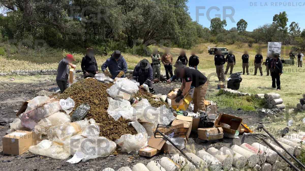 FGR incinera más de media tonelada de narcóticos en el Edomex