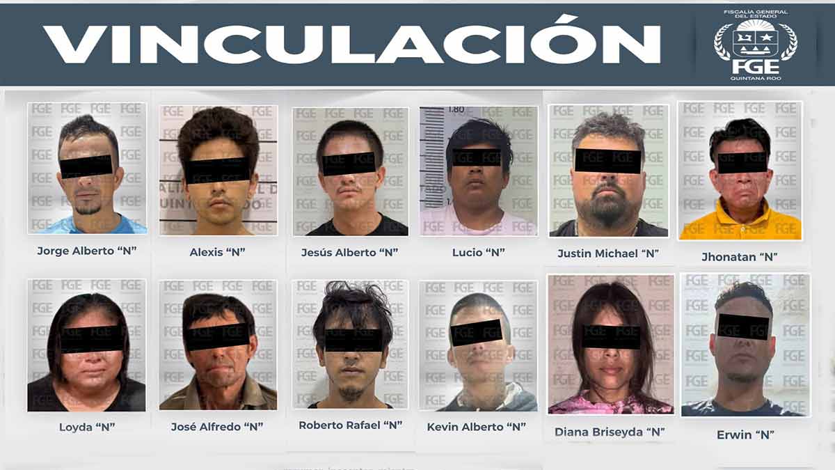 Vinculan a proceso a 13 personas por narcomenudeo en Quintana Roo