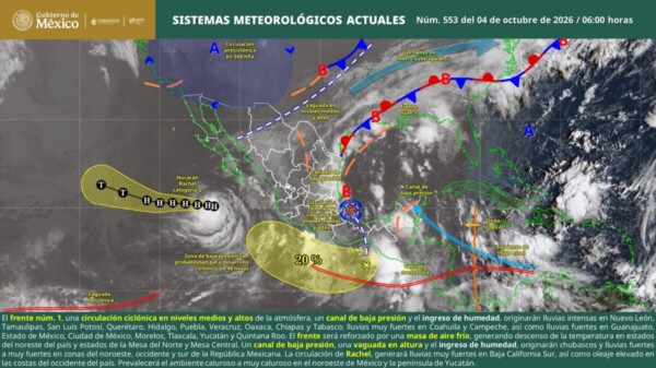 Pronóstico del clima en Quintana Roo para hoy domingo 4 de octubre 2026