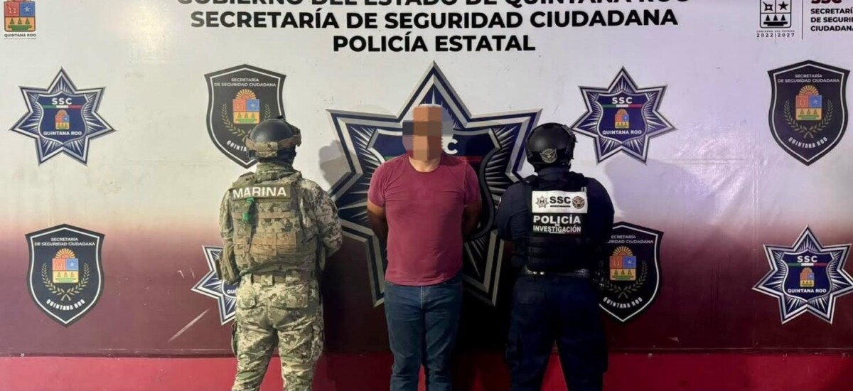 Detienen a hombre en Cancún tras detectar camioneta con reporte de robo.