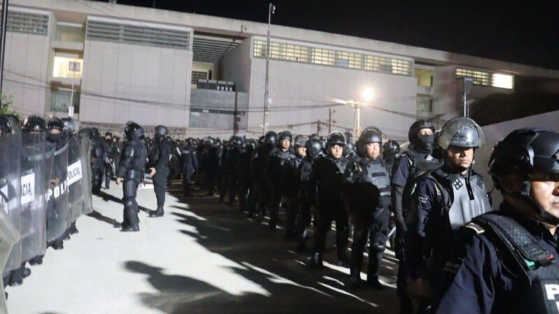Inspeccionan el Cereso de Mérida con participación de mil agentes estatales y 150 federales
