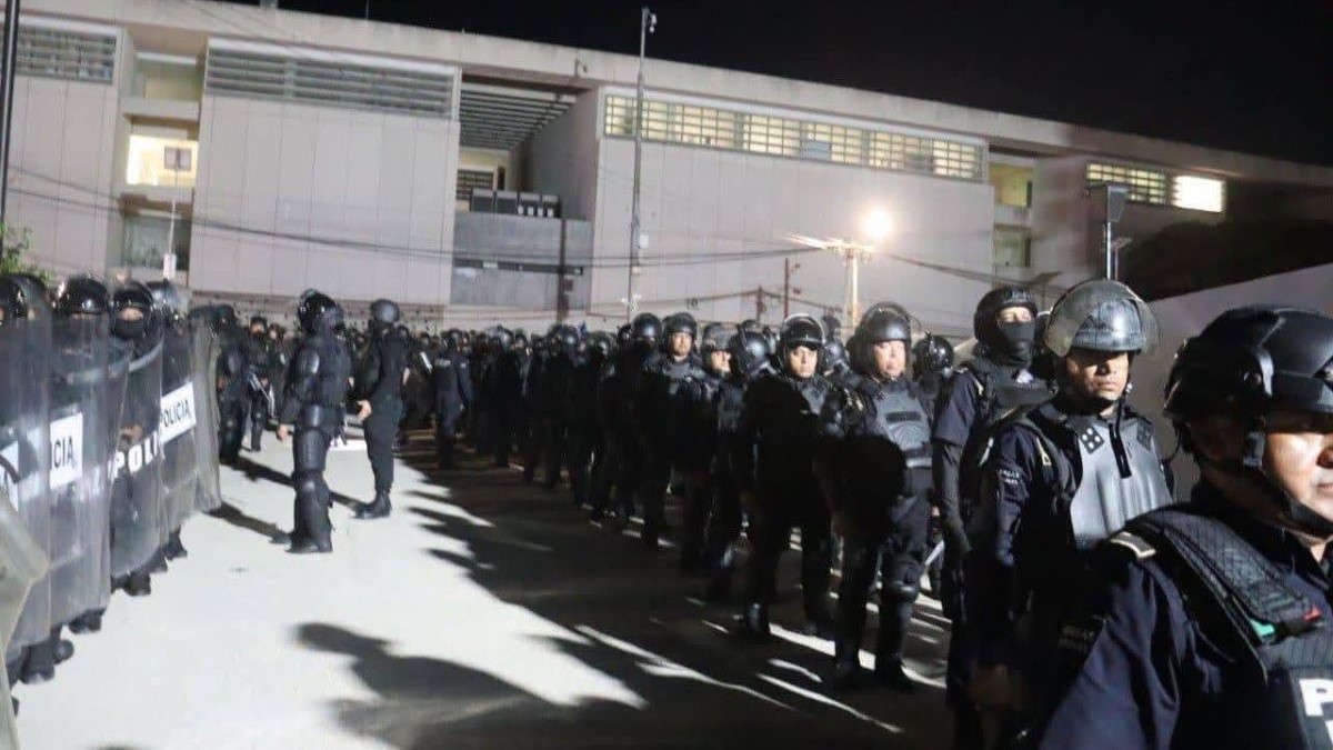 Inspeccionan el Cereso de Mérida con participación de mil agentes estatales y 150 federales