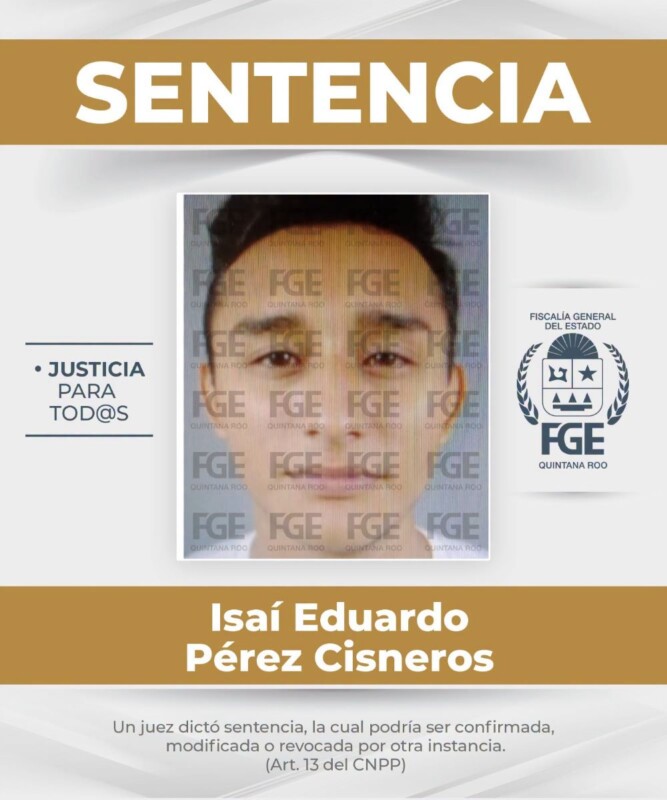 Isaí Eduardo Pérez Cisneros fue condenado a 140 años de prisión por el secuestro agravado de un menor de edad, a quien privó de la libertad el 19 de diciembre de 2017 y cuya familia recibió una exigencia de un millón de pesos.
