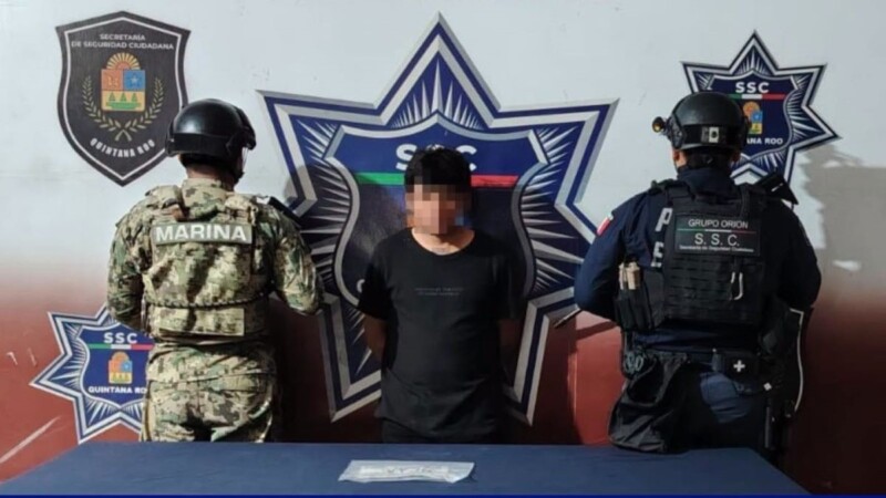 Arrestan a motociclista por circular con presunta placa sobrepuesta en Tierra Maya