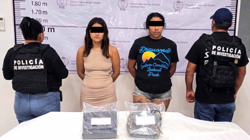 Caen dos mujeres por presunto narcomenudeo en Playa del Carmen