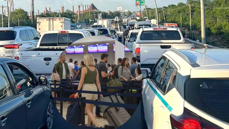 Casi 300 pasajeros pierden sus vuelos por bloqueo de transportistas en Cancún