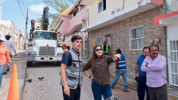 Avanza proyecto de soterramiento eléctrico en el Centro de Isla Mujeres